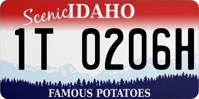ID license plate 1T0206H