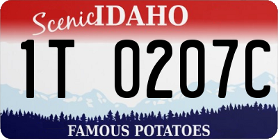 ID license plate 1T0207C
