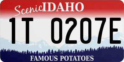 ID license plate 1T0207E