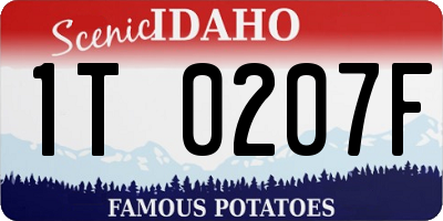 ID license plate 1T0207F