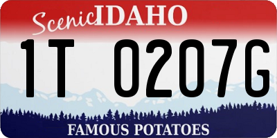 ID license plate 1T0207G