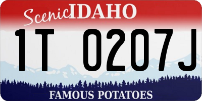 ID license plate 1T0207J