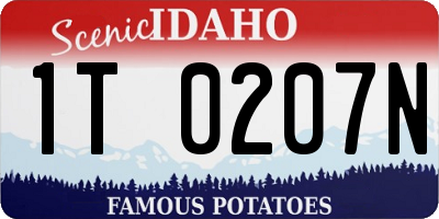 ID license plate 1T0207N