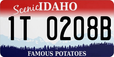 ID license plate 1T0208B