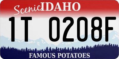 ID license plate 1T0208F