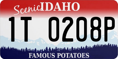 ID license plate 1T0208P