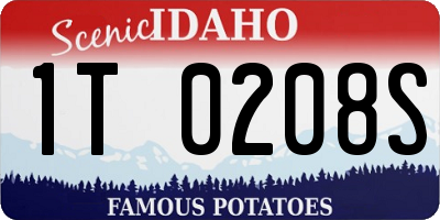 ID license plate 1T0208S