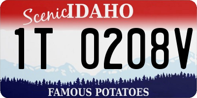 ID license plate 1T0208V
