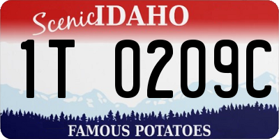 ID license plate 1T0209C