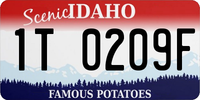 ID license plate 1T0209F