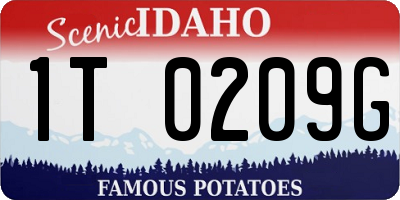 ID license plate 1T0209G