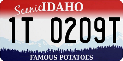 ID license plate 1T0209T