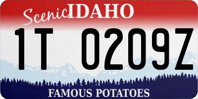ID license plate 1T0209Z