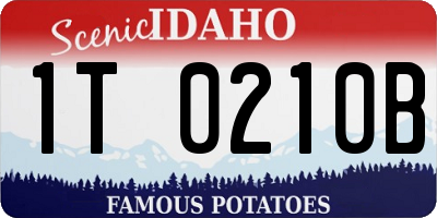 ID license plate 1T0210B