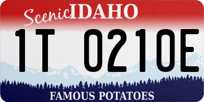 ID license plate 1T0210E
