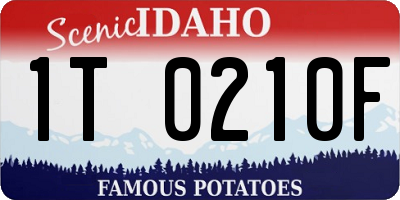 ID license plate 1T0210F