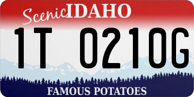 ID license plate 1T0210G