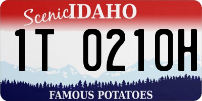 ID license plate 1T0210H