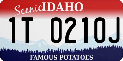 ID license plate 1T0210J