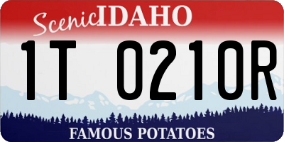 ID license plate 1T0210R