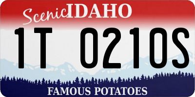 ID license plate 1T0210S
