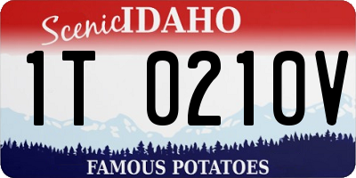 ID license plate 1T0210V