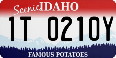 ID license plate 1T0210Y