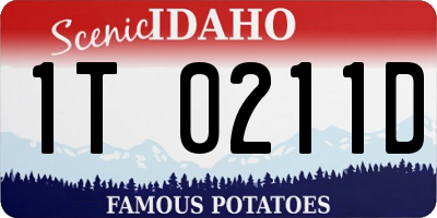 ID license plate 1T0211D