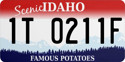 ID license plate 1T0211F