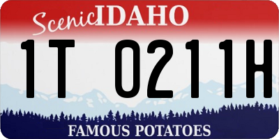 ID license plate 1T0211H