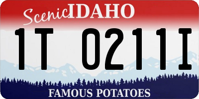 ID license plate 1T0211I