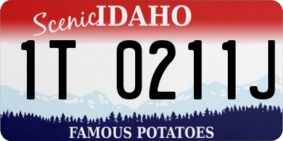 ID license plate 1T0211J