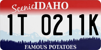 ID license plate 1T0211K
