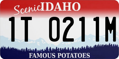 ID license plate 1T0211M