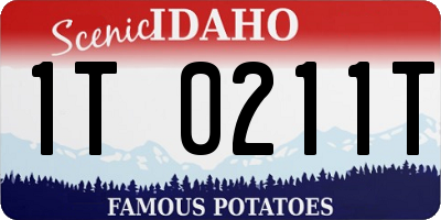 ID license plate 1T0211T