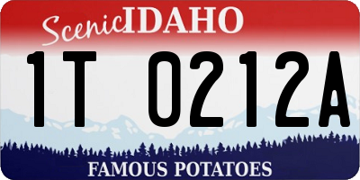 ID license plate 1T0212A