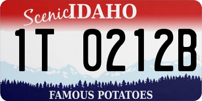ID license plate 1T0212B