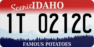 ID license plate 1T0212C