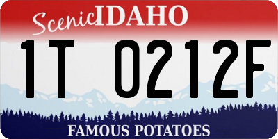 ID license plate 1T0212F