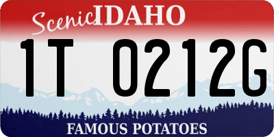 ID license plate 1T0212G