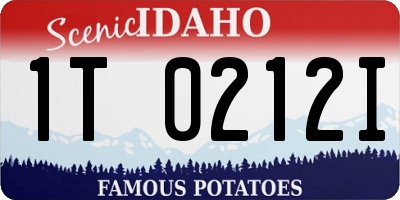 ID license plate 1T0212I