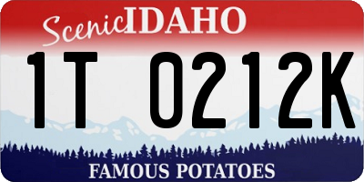 ID license plate 1T0212K