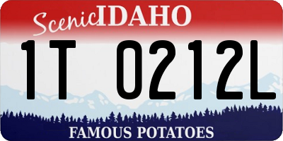 ID license plate 1T0212L