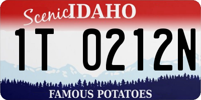 ID license plate 1T0212N