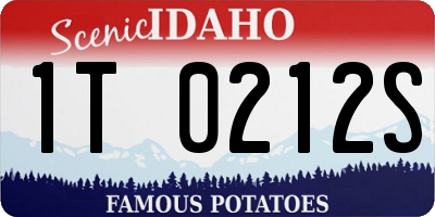 ID license plate 1T0212S