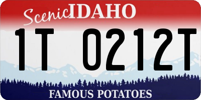 ID license plate 1T0212T