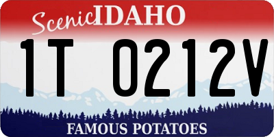 ID license plate 1T0212V