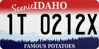 ID license plate 1T0212X