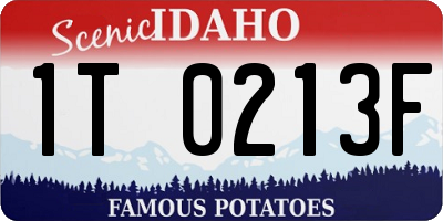 ID license plate 1T0213F