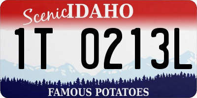 ID license plate 1T0213L